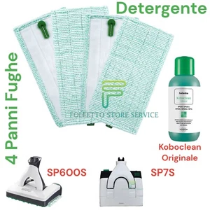 4 PANNI STRACCI PULILAVA FOLLETTO SP600s SP7s VK220s VK7s FUGHE KOBOCLEAN ORIG. - Foto 1 di 3