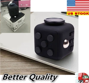 Würfel Magic FIDGET CUBE Schreibtisch Spielzeug Stress Angstabbau Fokus Geschenk Erwachsene Kind USA - Bild 1 von 3