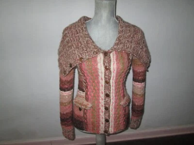 SLEEPING ON SNOW Anthropologie Ouray Knit Button Front Sweater Cardigan Boho S - Image 1 of 4
