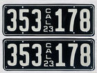 1923 California License Plates Pair. Dmv Clear Professionally Restored