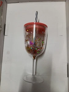 FLAMINGO WINE GLASS PICNIC PLASTIC Goblet Glasses Reusable BBQ Party - K2 - Picture 1 of 1