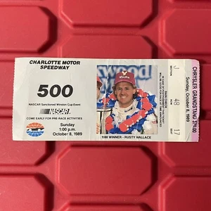 All Pro 500 Charlotte Motor Speedway Ticket Stub SCHRADER WIN Vintage 1989 - Picture 1 of 2