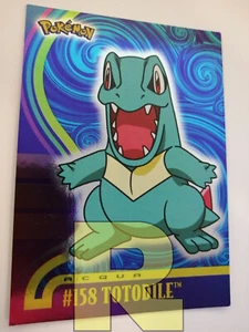 Totodile 158 HOLO ® Topps Trading Cards 2001 JOHTO ® Pokemon ® Italiano ® EX - Picture 1 of 3