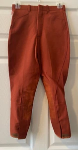 NWOT The Tailored Sportsman English Riding Pants Girls 14 Rust/Burnt Orange - Picture 1 of 8