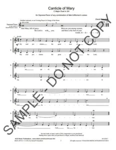 NEWCanticle of Mary C Major Duet in 3/4 for ST choir DWB-120721.1 - Picture 1 of 2