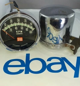 STEWART WARNER 10 000 RPM Tachometer 810750 Vintage hotrod Rat Rod drag race car - Bild 1 von 6