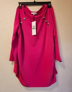 CALVIN KLEIN Blouse Hot Pink - Size L - NWT (20) - Picture 1 of 3