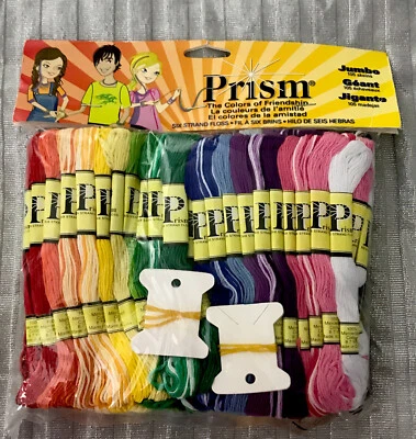 Prism 6-Strand Floss Jumbo Pack 8.7yd 105 Skeins/Pkg Assorted Colors 12 Bobbins - Image 1 of 4