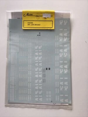 Hoja de calcomanías de coche línea A escala HO #26700 APL nueva Foto 1 de 2