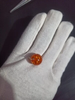 Amber Quartz Smooth Round 16x16 mm Beads Pendants 1 Piece Jewelry - Image 1 of 4