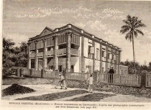 GRAVURE 1889 ENGRAVING BANGLADESH CHITTAGONG MAISON PAROISSIALE RELIGIOUS HOUSE - Picture 1 of 1