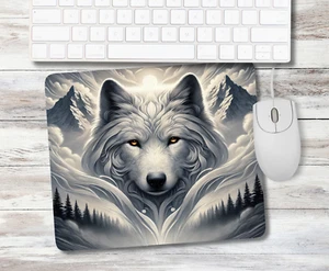 Wolf Mountains Design Mouse Pad Computer Office Household - Picture 1 of 2