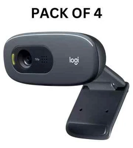 4X Logitech C270 Desktop Laptop Webcam HD 720p Video Calls W/Microphone Mac/PC - Picture 1 of 7