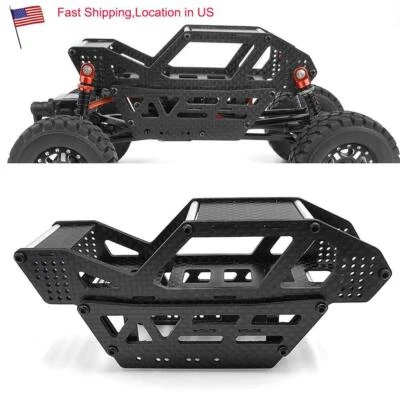 FLYXM Carbon Fiber Aluminum Frame Roll Cage Body Shell for 1:24 RC Axial SCX24 - Image 1 of 4