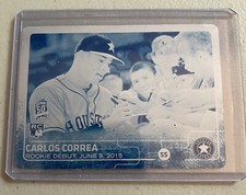 2015 Topps Update Carlos Correa RC Cyan Printing Plate 1/1 US251 🔥🔥🔥