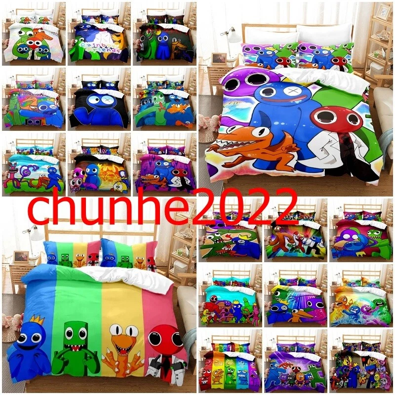 Rainbow Friends Duvet Cover Pillowcas Single Double King 2/3Pcs Bedding Set Gift - Image 1 of 1
