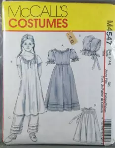 VINTAGE McCALL'S NÄHMUSTER #4547 MÄDCHEN GRÖSSE 7-14 GRENZMODE UNGESCHNITTEN - Bild 1 von 2