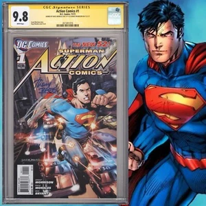 CGC 9.8 SS Action Comics #1 signed by Rags Morales & Grant Morrison 2011 New 52 - Picture 1 of 2