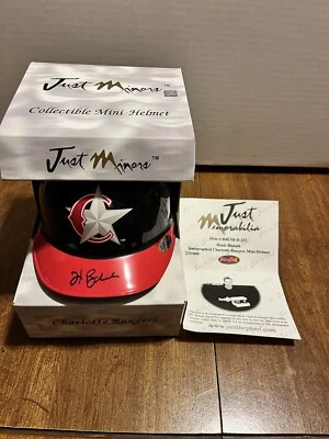 HANK BLALOCK CHARLOTTE RANGERS AUTO Mini Baseball Helmet JUST MINORS (233/600) - Image 1 of 4