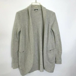J.Crew Damen Gr. XS grau offen Strick Schal Strickjacke Wolle Kaschmir Pullover - Bild 1 von 9