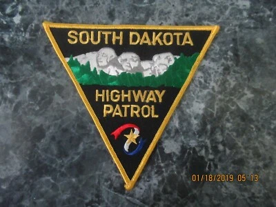 1 PARCHE DE LA POLICÍA ESTATAL DE DAKOTA DEL SUR SOLO PARA EXHIBICIÓN Foto 1 de 3