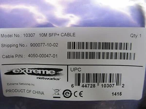 EXTREME 10m SFP+ Copper Cable (10307) - Picture 1 of 1