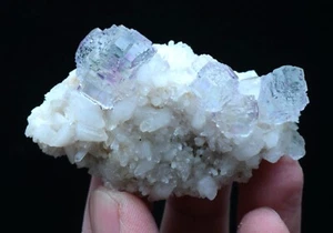 Muestra mineral de dolomita cristal fluorita púrpura verde natural 81,6 g/shangbao - Imagen 1 de 8