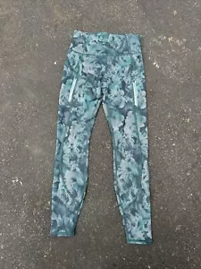XS ATHLETA Rainier Printed Green Tight 3X NWT - Picture 1 of 9