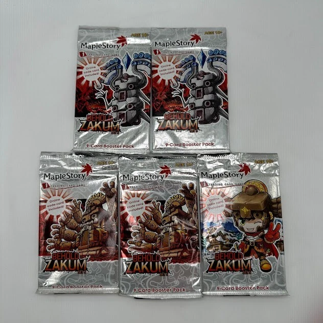 Набор из 5 запечатанных упаковок Maplestory Behold Zakum совершенно новые в заводской упаковке! - Изображение 1 из 1