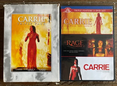 Carrie Triple Pack: Carrie-1976, Carrie 2: Rage & Carrie-2002 (2008, 3-Disc DVD) - Image 1 of 4