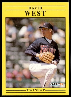 1991 Fleer Baseball Card David West Minnesota Twins #627 - Image 1 of 2