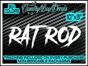 RAT ROD 10" Vinyl Decal Sticker Diesel Truck Car Junkyard Scrap Beater Lifted gt - Picture 1 of 3