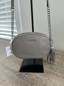 NWT Michael Kors Ginny Medium Leather Crossbody Bag - Cinder- 30H6SGNM2L - Picture 1 of 9
