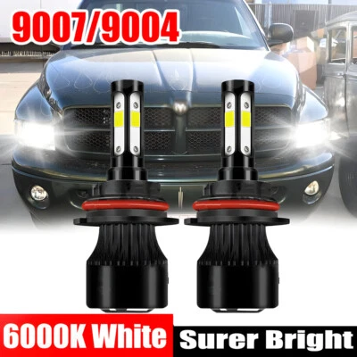 Faro LED de 4 lados 9004 para Dodge RAM 1500 2500 3500 1994-2001 haz alto bajo Foto 1 de 4