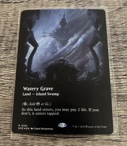 Watery Grave (Borderless) (Galaxy Foil) Edge of Eternities Foil MTG Magic quasi nuovo - Foto 1 di 2