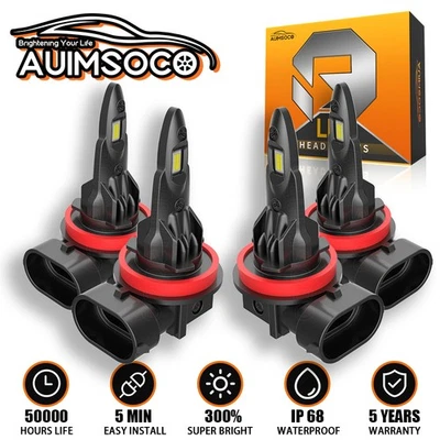 KIT 4 piezas faros LED H9 H11 bombillas de haz alto/bajo para Volvo S60 2005-2009 2012-2013 Foto 1 de 4