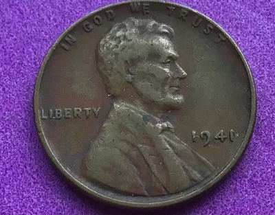 1941P LINCOLN CENT WITH LAMINATION ERRORS - Image 1 of 3