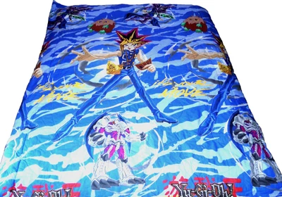 Vintage YU-GI-OH! Kazuki Takahashi 1996 twin blanket quilt bedspread 64 x 86" - Image 1 of 2