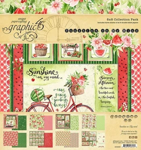 Graphic 45 - Sunshine On My Mind - 8x8 Paper Pad 24/pk Mixed Media - Picture 1 of 1