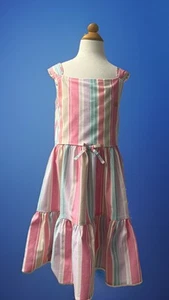 Calvin Klein Girls Striped Dress, Size 7 - Picture 1 of 16