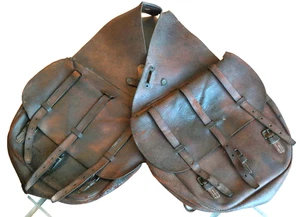 Patrón de la Primera Guerra Mundial M1904 Calvario de Estados Unidos - Bolsas de sillín de cuero oscuro - Sello de Estados Unidos - Imagen 1 de 15