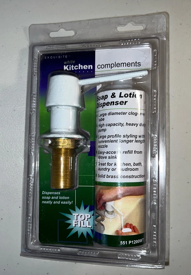 Complementos de cocina dispensador de jabón y loción blanco 551 P1200WT Foto 1 de 4