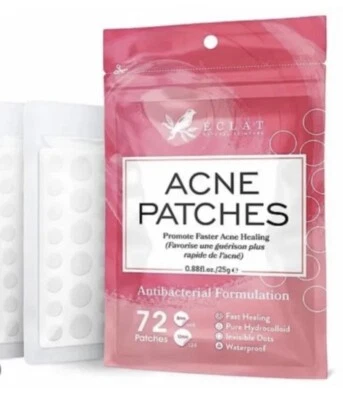72x ECLAT Akne Patches für Gesicht, hydrokolloid unsichtbare Punkte/Patches Tag & Nacht