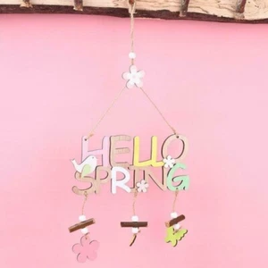 Hanging Ornaments Happy Easter Door Ornaments Home Decors Pendant 1xWooden - Picture 1 of 13