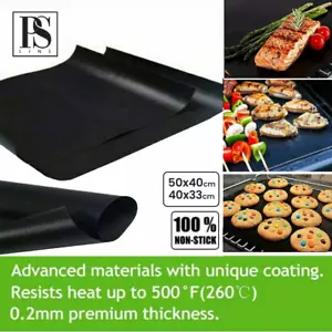 OVEN LINER Heavy Duty Teflon Protector Sheet Mat Non Stick Cooker BBQ 50cm x40cm - Picture 1 of 44