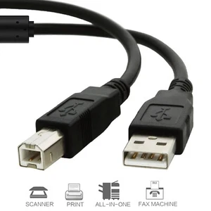 6Ft 15ft Long USB-Printer-Cable 2.0 for HP OfficeJet LaserJet Envy, Brother Lot - Picture 1 of 12