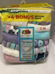 Fruit of the Loom Girls Underwear Size 14 Hipsters Cotton Panties 18 Pack - Picture 1 of 12