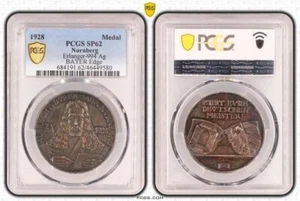 Germany Weimar 1928 Silver Medal PCGS SP62 Painter Albrecht Durer Nuernberg - Picture 1 of 1