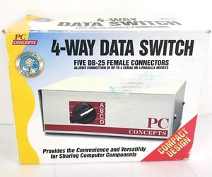 PC Concepts DB25 switch dati 2 vie si collega a 2 dispositivi seriali/paralleli - Foto 1 di 9