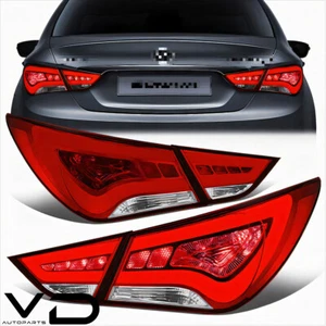 4PCS Full LED Tail Light Assembly For 2011-2014 Hyundai Sonata Sedan 4 Door -RED - Picture 1 of 13
